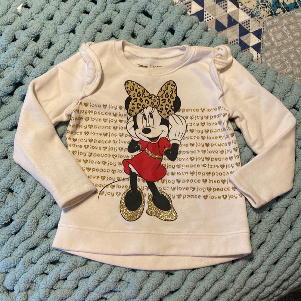 Minnie Mouse Leopard Bow Sweatshirt 4T